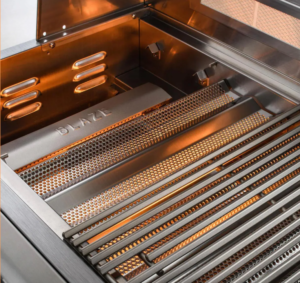 Grill flame tamers and cooking grid