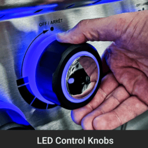 Knob with back light in blue